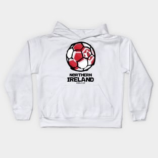 Northern Ireland Football Country Flag Kids Hoodie